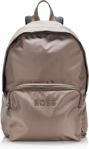 BOSS Catch Nylon Tonal Logo Backpack, pewter green, PCE. in Saudi Arabia