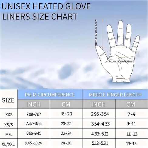 Unisex Heated Glove Liners, Fast-Charging Gloves with Intelligent Constant Temperature & Long-Lasting Battery Life, Suitable for Cycling, Hiking, Indoor & Outdoor Use, Thin Design in Saudi Arabia