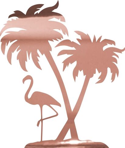 Flamingo Palm Tree Paradise (Set of 3) Waterproof Vinyl Die-Cut Sticker 2" for Laptop Water Bottle Tumbler Phone Case Car Skateboard Wall Bumper Cute Retro Teens Adults Indoor Outdoor Kids Adults in Saudi Arabia
