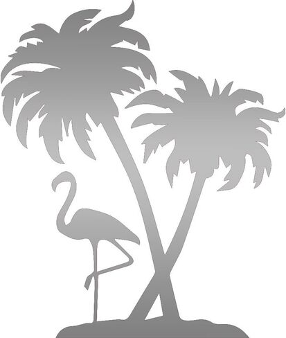 Flamingo Palm Tree Paradise (Set of 3) Waterproof Vinyl Die-Cut Sticker 2" for Laptop Water Bottle Tumbler Phone Case Car Skateboard Wall Bumper Cute Retro Teens Adults Indoor Outdoor Kids Adults in Saudi Arabia