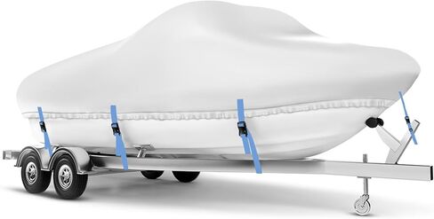 غطاء قارب 28-30 قدم، غطاء قارب مقاوم للماء 1200D عالي التحمل، أغطية قارب بوليستر من الدرجة البحرية من البولي يوريثان 28-30 قدم، يناسب الجهير، V-Hull، Tri-Hull، Runabout، Jon، Fishing، Trailerable، Beam Width 190 بوصة in Kuwait