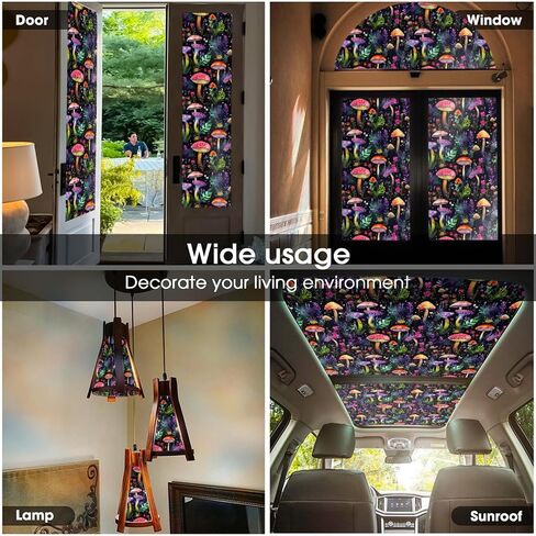 Boho Golden Vintage هندسي داكن أخضر غامق من الزجاج الملون النافذة أفلام ديكورات خصوصية مزدوجة الجانب in Kuwait