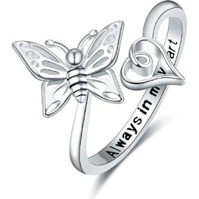 Palpitate Butterfly Rings for Women Butterfly Rings 925 Sterling Silver Celtic Knot Butterfly Jewelry Gifts for Women in Saudi Arabia