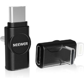 Neewer LM4 USB Type C OTG Adapter Set (2 Pack), USB C to USB C + USBC to iOS for iPhone iPad Android Phone CM28 Pro CM28 Ultra CM28 Wireless Mic Use While Charge, Not for PD Fast Charging in Kuwait