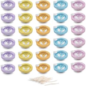 Pack of 30 Diwali Decoration Handmade Colorful Earthen Diyas for Pooja Handpainted Diyas for Pooja Festival Decoration Lights for Dipavali Home Indoor Outdoor Decor with Cotton Wicks in Kuwait