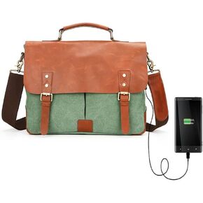 Official briefcase European and American retro shoulder portable messenger bag casual bag in Saudi Arabia