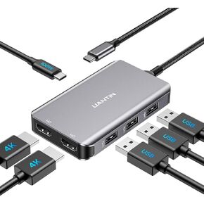 9-in-1 USB C Hub, 4K60Hz HDMI Multiport Adapter with 2 USB-C 5Gbps, 100W PD Charging, 3 USB-A Ports, SD/TF Card Reader, USBC Dock Dongle for MacBook Pro/Air, iPad Pro, Dell, HP, Laptop in Saudi Arabia