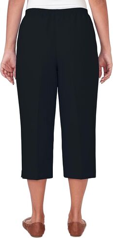 Alfred Dunner Women's Plus-Size Button Hem Denim Capri Pant Size 16W White in Saudi Arabia