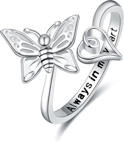 Palpitate Butterfly Rings for Women Butterfly Rings 925 Sterling Silver Celtic Knot Butterfly Jewelry Gifts for Women in Saudi Arabia