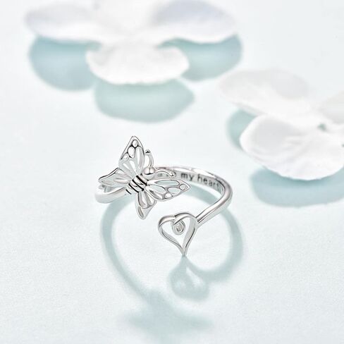 Palpitate Butterfly Rings for Women Butterfly Rings 925 Sterling Silver Celtic Knot Butterfly Jewelry Gifts for Women in Saudi Arabia