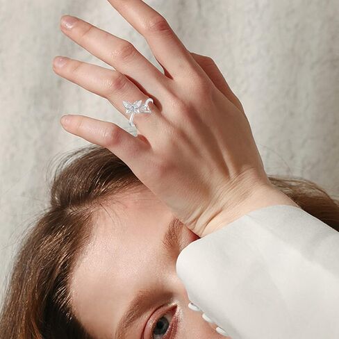 Palpitate Butterfly Rings for Women Butterfly Rings 925 Sterling Silver Celtic Knot Butterfly Jewelry Gifts for Women in Saudi Arabia
