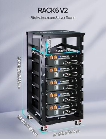 رف خادم من 6 طبقات 3U جديرة بالبيئة مع عجلات GD-6OT ، متوافقة مع بطاريات رف V1/V2/V3 ، والتصميم المُؤسس ، مثاليًا لتخزين الطاقة الشمسية ومركز البيانات المنزلي in Saudi Arabia