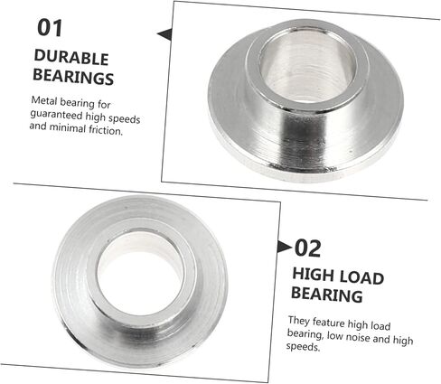 DECHOUS 10Pcs Roller Skate Bearings Spacer Set Professional Skateboard Accessories Sturdy 304 Stainless Steel for Inline Skating Compatible Indoor/Outdoor Use in Saudi Arabia