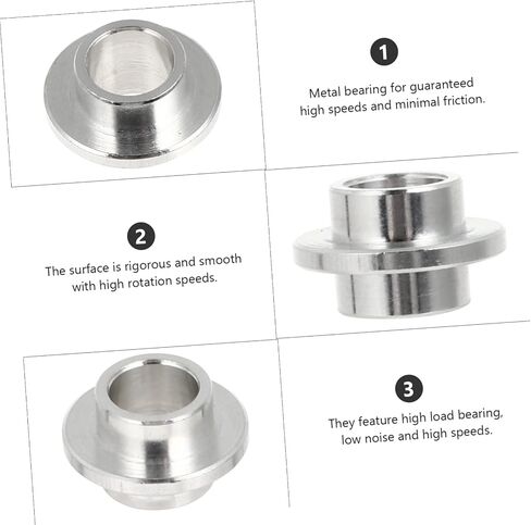 DECHOUS 10Pcs Roller Skate Bearings Spacer Set Professional Skateboard Accessories Sturdy 304 Stainless Steel for Inline Skating Compatible Indoor/Outdoor Use in Saudi Arabia