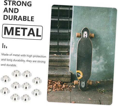 DECHOUS 10Pcs Roller Skate Bearings Spacer Set Professional Skateboard Accessories Sturdy 304 Stainless Steel for Inline Skating Compatible Indoor/Outdoor Use in Saudi Arabia