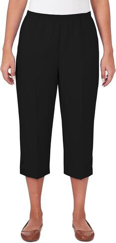 Alfred Dunner Women's Button Hem Denim Capri Pant Size 12 White in Saudi Arabia