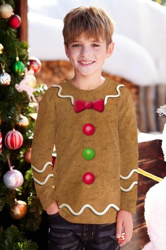 Besserbay Usisex Kid's Christmas Top Top Funny Long Sleeve Shirt 4-12 Years in Saudi Arabia
