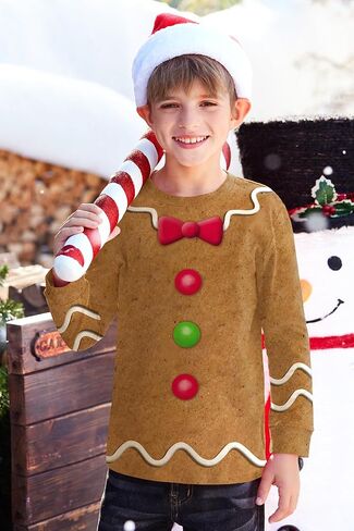 Besserbay Usisex Kid's Christmas Top Top Funny Long Sleeve Shirt 4-12 Years in Saudi Arabia