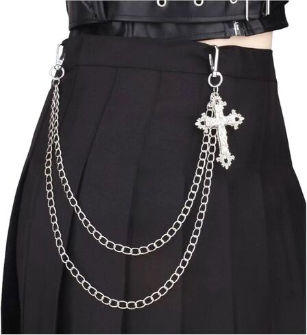 Layered Pants Chain for Men Women Punk Chain Hip Hop Jewelry Clothing Accessories Vintage Jeans Chains in Saudi Arabia