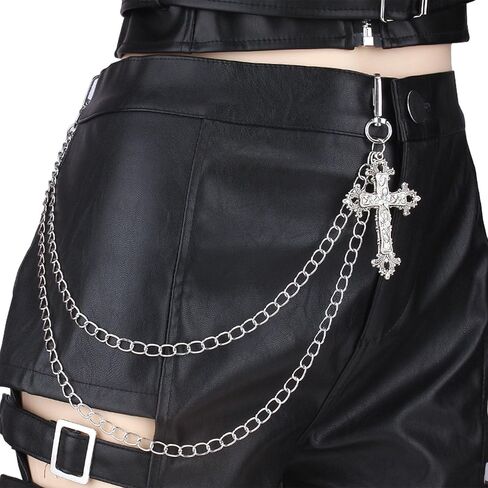 Layered Pants Chain for Men Women Punk Chain Hip Hop Jewelry Clothing Accessories Vintage Jeans Chains in Saudi Arabia