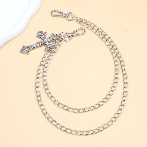 Layered Pants Chain for Men Women Punk Chain Hip Hop Jewelry Clothing Accessories Vintage Jeans Chains in Saudi Arabia