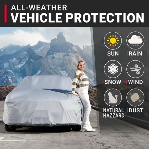 يناسب ICArcover: [Buick Regal] 1978-1987 غطاء السيارة الكامل مقاوم للماء جميعها مقاومة للطقس المخصص في الهواء الطلق في ظل العاصفة الثلجية حماية مناسبة الشكل مع الأشرطة in Kuwait