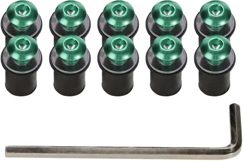 10PCS Motorcycle Windshield Bolts Screws Kit, Aluminum Alloy Motorbike Windscreen Body Mounting Bolts Nuts, Compatible with Motorcycle Cowls Well Nuts Fairing Fasteners Screw (Purple) in Saudi Arabia
