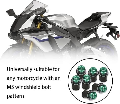10PCS Motorcycle Windshield Bolts Screws Kit, Aluminum Alloy Motorbike Windscreen Body Mounting Bolts Nuts, Compatible with Motorcycle Cowls Well Nuts Fairing Fasteners Screw (Purple) in Saudi Arabia