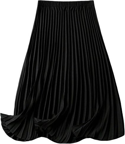 WDIRARA Women's Plus Size Checkered Elastic Waist A Line Flowy Skirt Plaid Flared Midi Skirt in Saudi Arabia