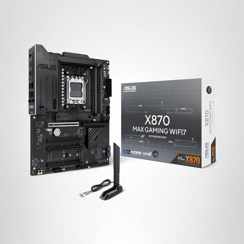 ASUS X870 MAX GAMING WIFI7 W AMD AM5 ATX Motherboard, 8-layer White PCB, 12+2+1 80A DrMOS, DDR5, PCIe 5.0 x16 Q-Release, 3x M.2, Wi-Fi 7 Q-Antenna, USB4® Type-C®, 2.5Gb LAN, BIOS FlashBack™, Aura Sync in Saudi Arabia