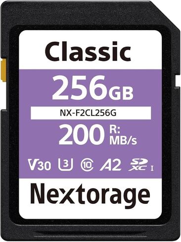 Nextorage 256GB SDXC UHS-I V30 Class 10 Class 3 SD UHS Japanese Brand Camera Accessory for Nikon/Canon/Alpha/Fujifilm F2CL Series NX-F2CL256G in Kuwait