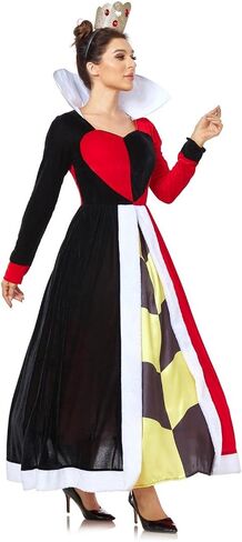 البالغين الأحمر كوين زي المخملية اللباس ديلوكس النساء cosplay الزي in Kuwait