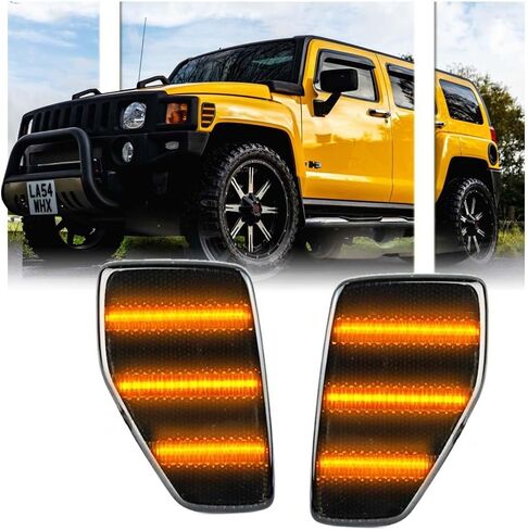 4 PCS LED Side Marker Light for Chevy Corvette C7 2014-2019, Smoked Lens Rear Red Turn Signal Reflector Lamp Replace OEM Sidemarker Lamps in Saudi Arabia