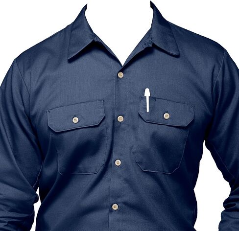 Bulwark Fr Men's Flame Resistant 7 Oz Cotton Shirt مع تنفيس الأكمام in Saudi Arabia