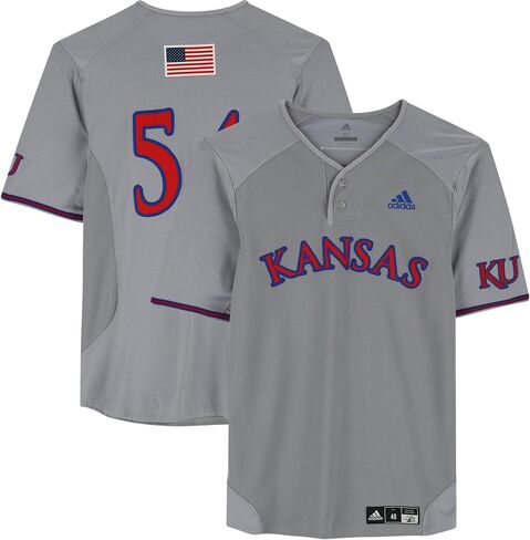 Kansas Jayhawks Team-Issued #54 Gray Jersey from the Baseball Program - Size 40 - College Programs in Saudi Arabia