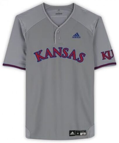 قميص رمادي صادر من فريق Kansas Jayhawks من برنامج البيسبول - مقاس 44 - برامج الكلية in Saudi Arabia