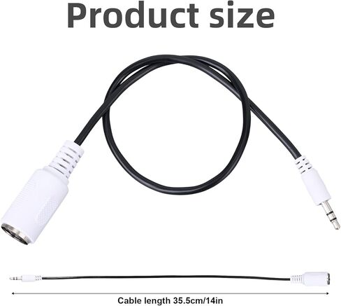2pcs Type-A MIDI to 3.5mm Adapter, 14" Breakout Cable MIDI Female to TRS 3.5mm Male Audio Converter Accessories for Keyboards Synths & DAWs in Saudi Arabia