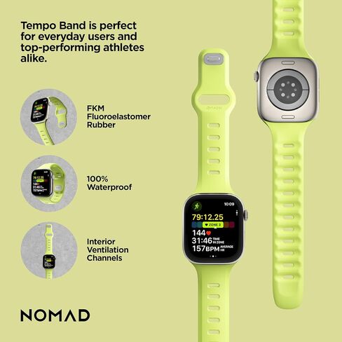 NOMAD Tempo Band Apple Watch Ultra 3 و2 Band، سوار رياضي لساعة Apple، متوافق مع السلسلة الجديدة 11، Ultra، 2 و3، السلسلة 1-11، وSE iWatch in Saudi Arabia