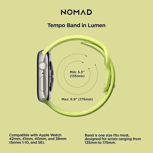NOMAD Tempo Band Apple Watch Ultra 3 و2 Band، سوار رياضي لساعة Apple، متوافق مع السلسلة الجديدة 11، Ultra، 2 و3، السلسلة 1-11، وSE iWatch in Saudi Arabia