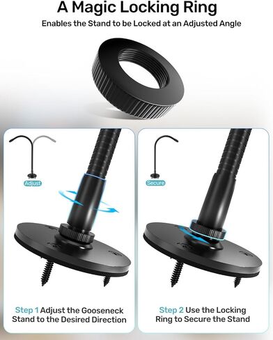 19-inch Gooseneck Microphone Holder Stand, Desktop & Wall Mounted, Heavy Duty Flexible Microphone Arm Stand with Flange Mount Base, Ideal for Podium, Studio, Lecture, Podcast, Gaming, Streaming in Saudi Arabia