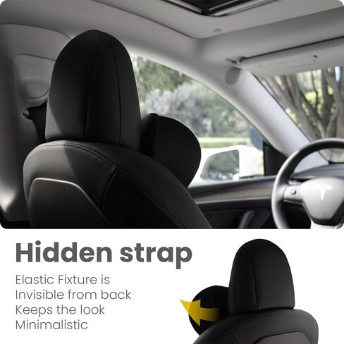 HOPON Lumbar Support Pillow for Tesla Model 3 Model Y,Tesla Waist Pillow with Breathable Fabric,Soft Pillow for Relieving Stiffness,Tesla Accessories 1 Pack - Black in Kuwait