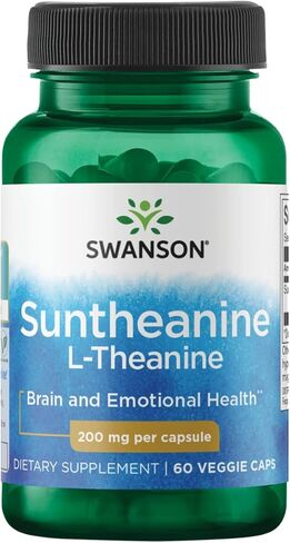 Swanson amino acid potency suntheanine l-theanine 200 ملليغرام 60 كبسولات الخضار in Kuwait