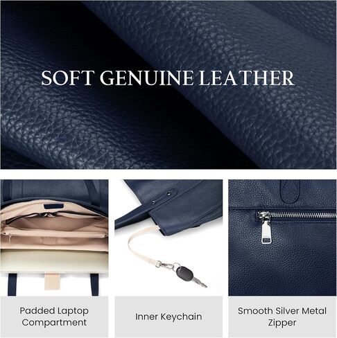 Befen Leature Leather Leather Captop Bag for Women ، Womens 15.6 Inch Computer Facs Work Totes Lave Conder Formes Handbags in Saudi Arabia