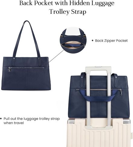 Befen Leature Leather Leather Captop Bag for Women ، Womens 15.6 Inch Computer Facs Work Totes Lave Conder Formes Handbags in Saudi Arabia