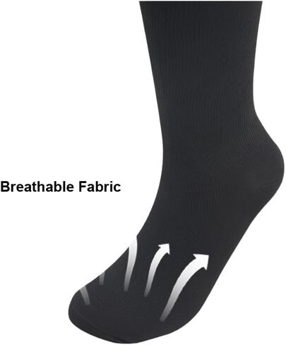 INOGIH Medical15-20mmHg Zipper Compression Socks for Women and Men - Varicose-Recovery Knee-High Compression-Stockings in Saudi Arabia