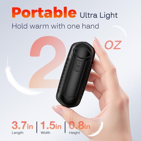Hand Warmers Rechargeable 2 Pack, Electric Hand Warmer, 2-Second to 131°F with 5 Heat Levels, USB-C Portable Pocket Heater Handwarmers, UL Certified for Camping, Hunting, Gifts for Women Men in Saudi Arabia