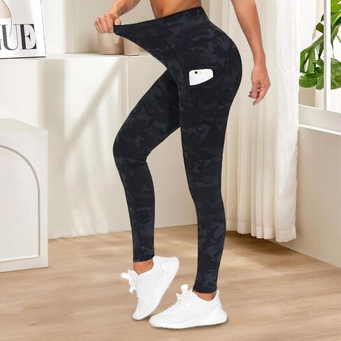 Women’s High Waisted Yoga Pants with Side Pockets for Gym Fitness Running and Everyday Wear in Saudi Arabia