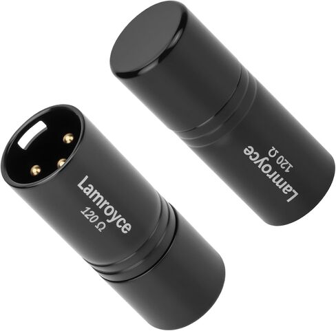 3-Pin DMX Terminator 2 Pack، 120 Ohm 3-Pin XLR ذكر ملحقات الإضاءة المقاوم لإشارة المسرح / أنظمة الصوت XLR / DJ Light Party، أسود in Kuwait