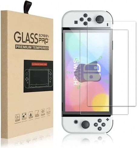 2 Pack Tempered Glass Mica for Nintendo Switch Tempered Glass 9H 0.33 mm Thickness 2 Pieces Compatible with Nintendo Switch (Nintendo Switch Lite 2019) in Saudi Arabia