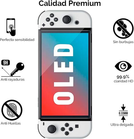 2 Pack Tempered Glass Mica for Nintendo Switch Tempered Glass 9H 0.33 mm Thickness 2 Pieces Compatible with Nintendo Switch (Nintendo Switch Lite 2019) in Saudi Arabia